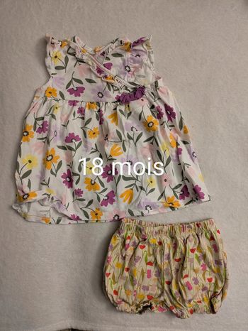 Ensemble tunique short 18 mois
