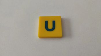 Lettre U pièce détachée jeu de société Scrabble Junior Mattel Games #B82