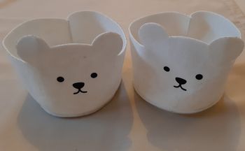 Lot de 2 paniers de rangement pour table à langer