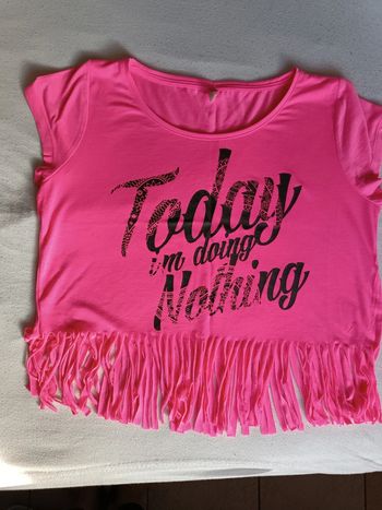 T-shirt rose fluo taille M - neuf sans étiquettes
