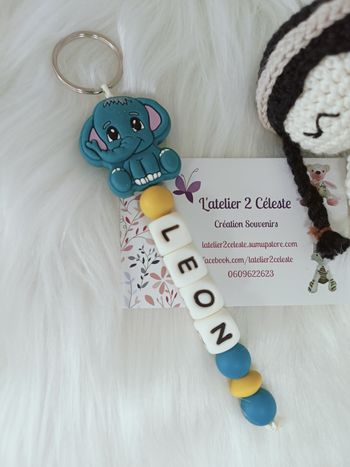 Porte-clés en Silicone Eléphant
