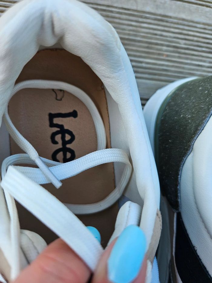 Baskets blanches et vertes lee cooper - photo numéro 5