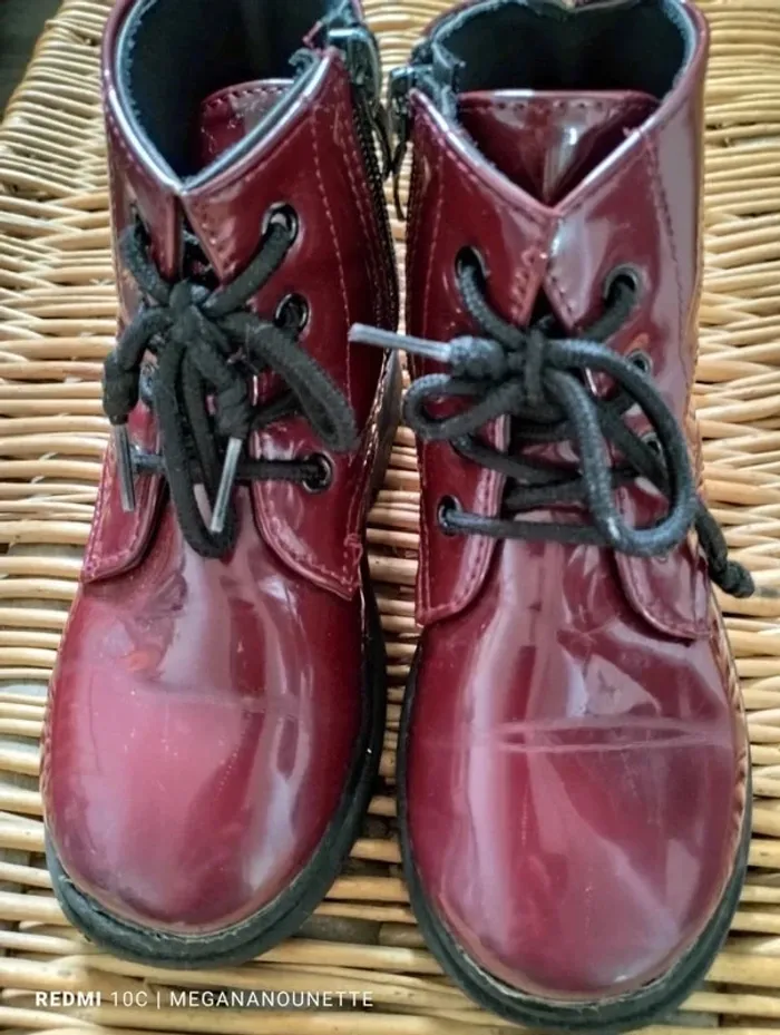🍷 Bottines Bordeaux – Pointure 29 – Boutique Indépendante – Bon État - photo numéro 5