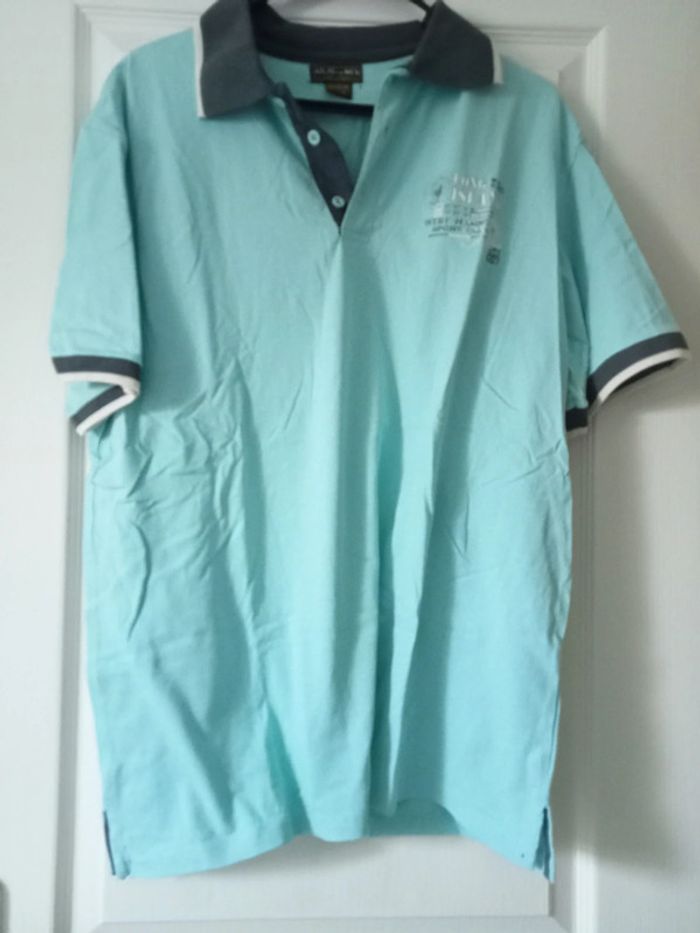 polo bleu-vert atlas neuf sans étiquette taille XL