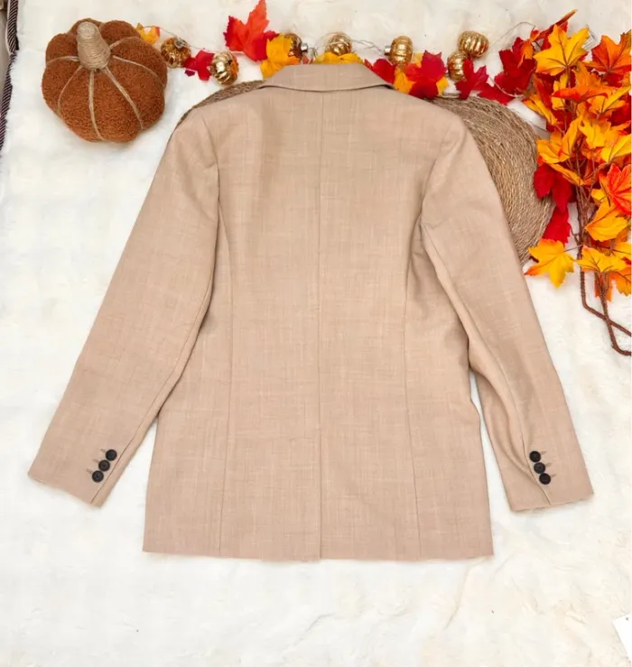 Blazer beige en laine taille 42 Claudie Pierlot - photo numéro 5