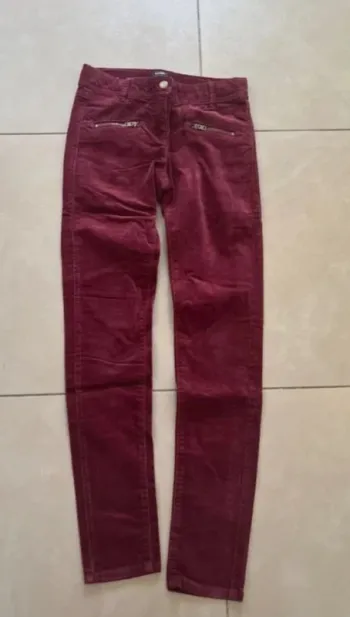 🍇 Pantalon skinny fit bordeaux KIABI Fille 12 ans 🍇