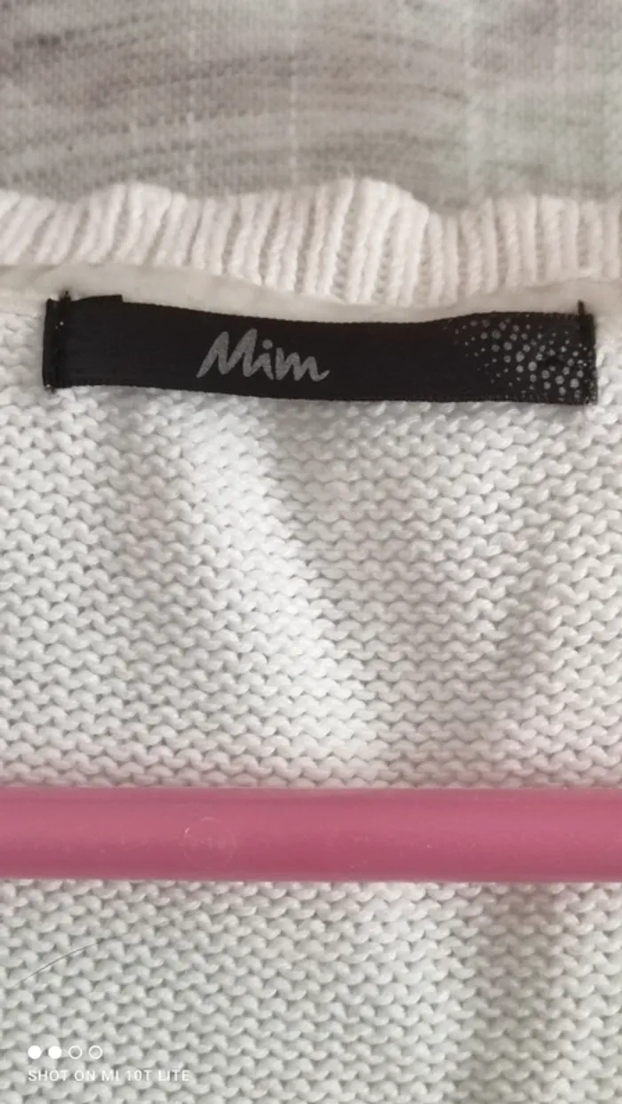 Pull blanc coton mim - photo numéro 2