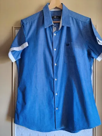Chemise homme bleue Celio 41 à rayures super état