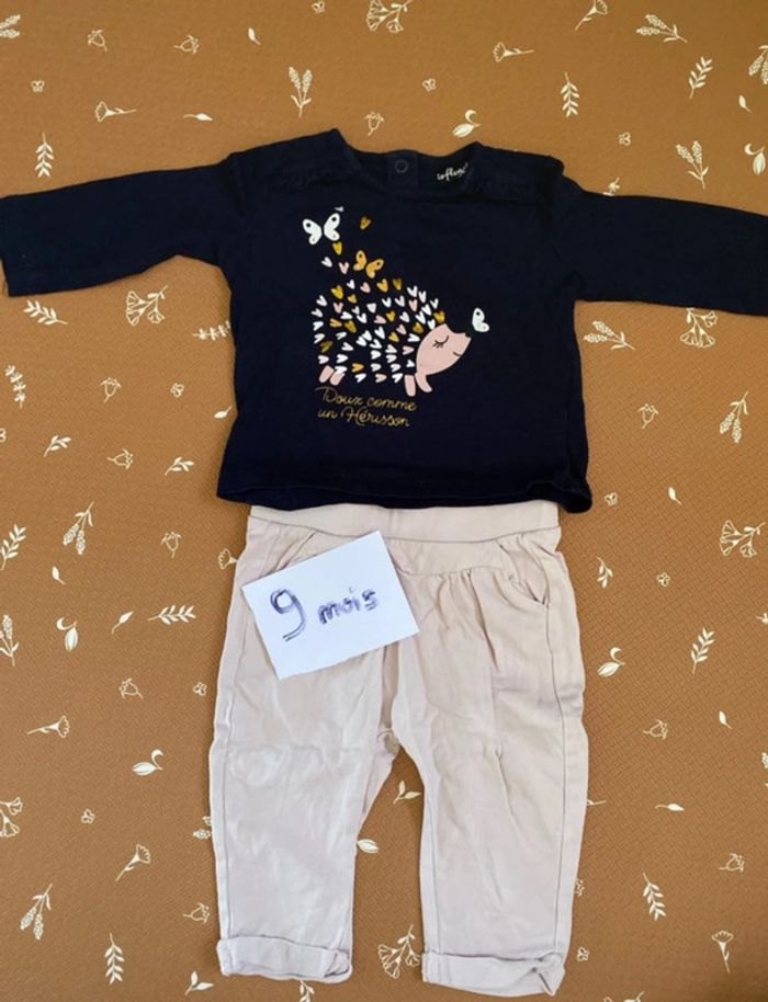Jogging + teeshirt 9 mois