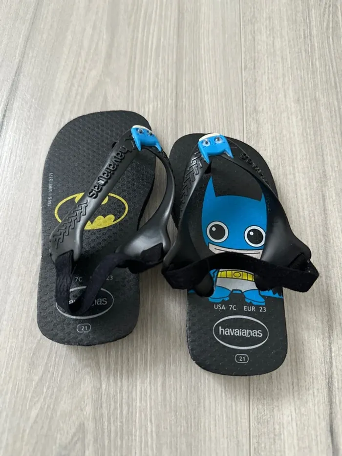 Tongs havainas Batman taille 23 neuves sans étiquette - photo numéro 3