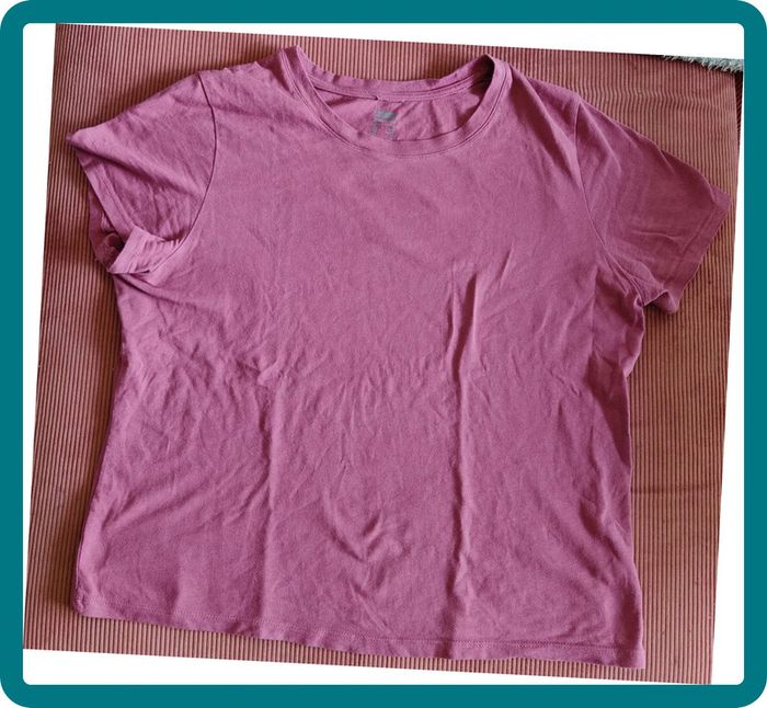 T-shirt de sport en coton femme bordeaux Decathlon taille L