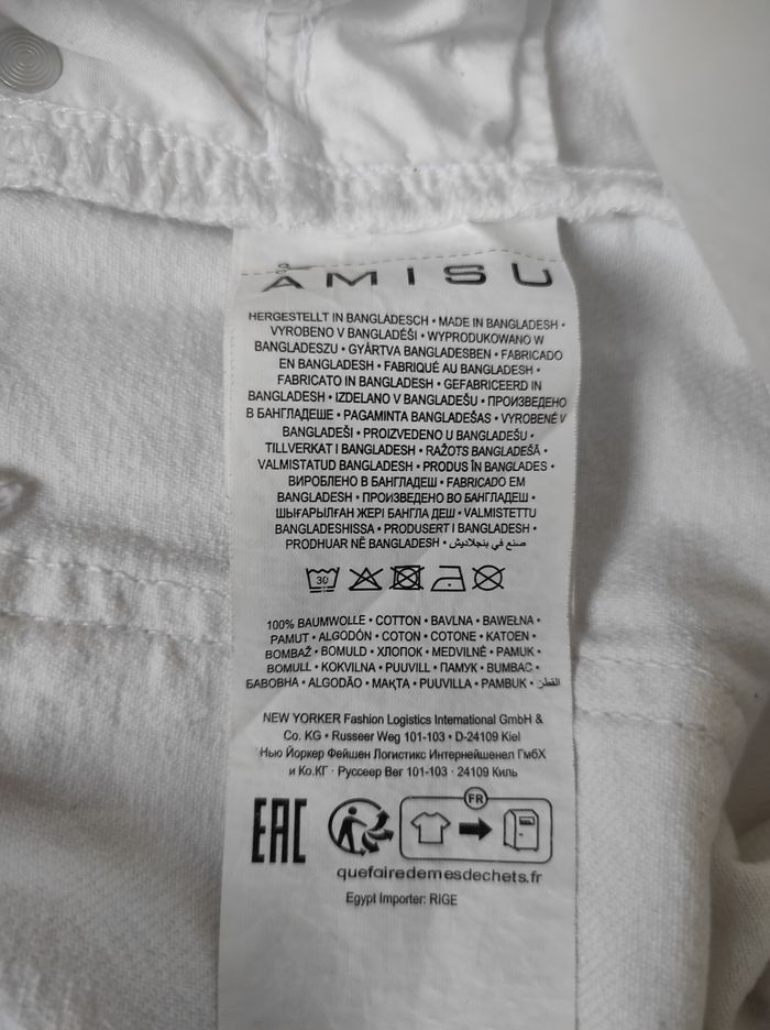 Jean fendu Amisu blanc - photo numéro 7
