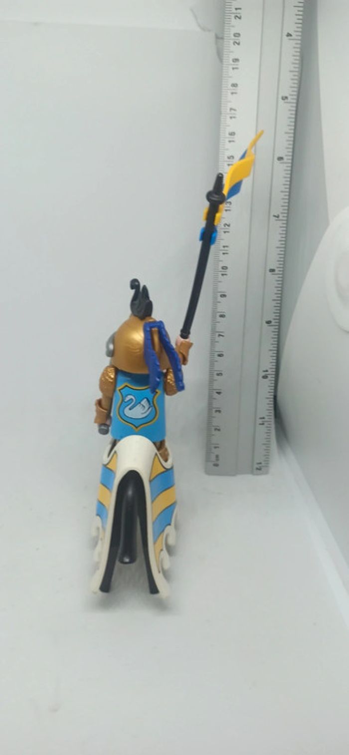 Chevalier motif cygne avec cheval et armure playmobil - photo numéro 5