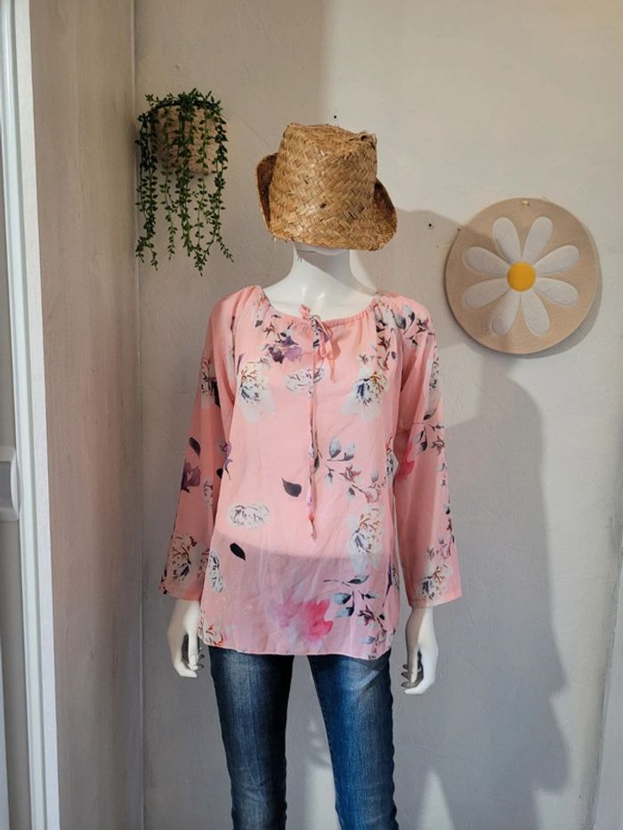 Haut en voile fleurs - photo numéro 2