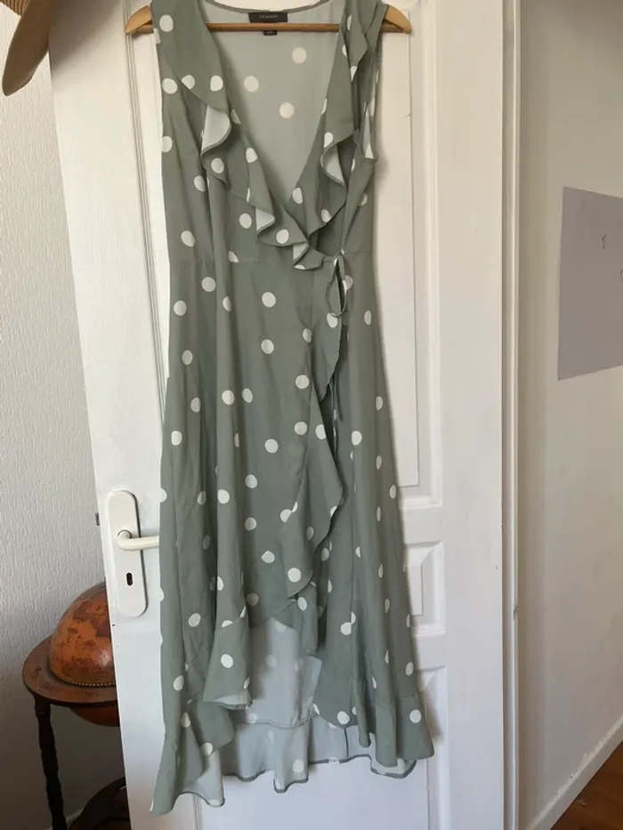 Robe primark verte à pois - photo numéro 2