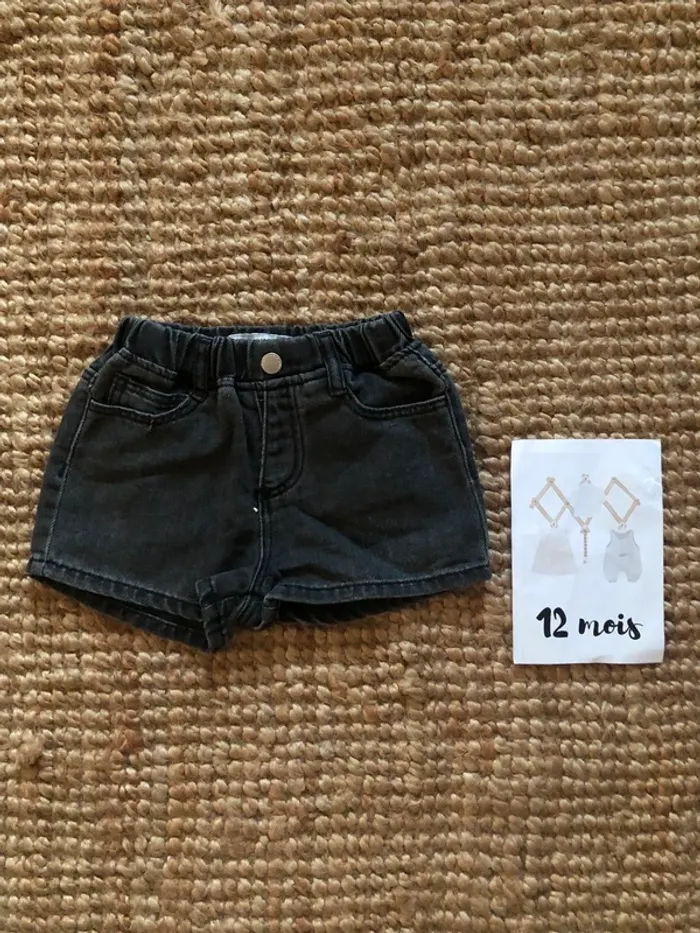Short noir en jean Zara