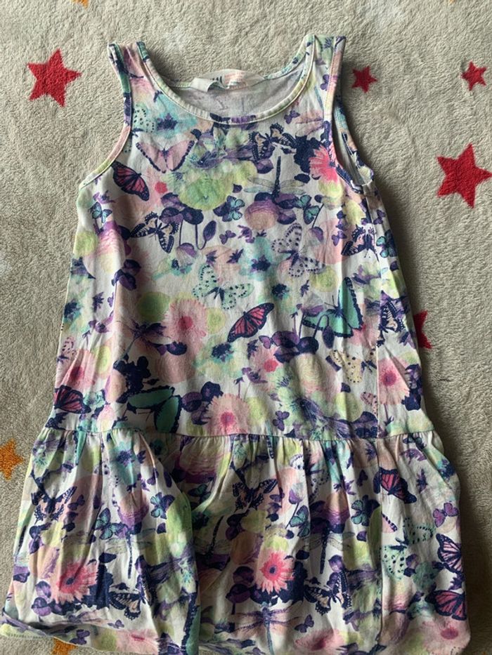 Robe fleurie H&M Lilas et Rose 2-4 ans