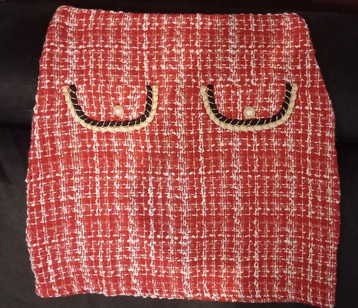 Mini jupe vintage M gonna tweed - photo numéro 2