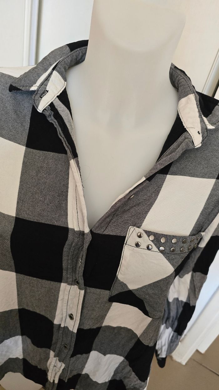 Chemise à carreaux zara taille M - photo numéro 4