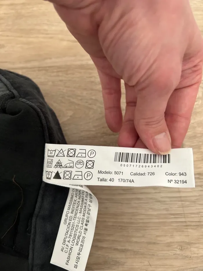 Massimo Dutti, pantalon en velours, gris, taille L/40 - photo numéro 6