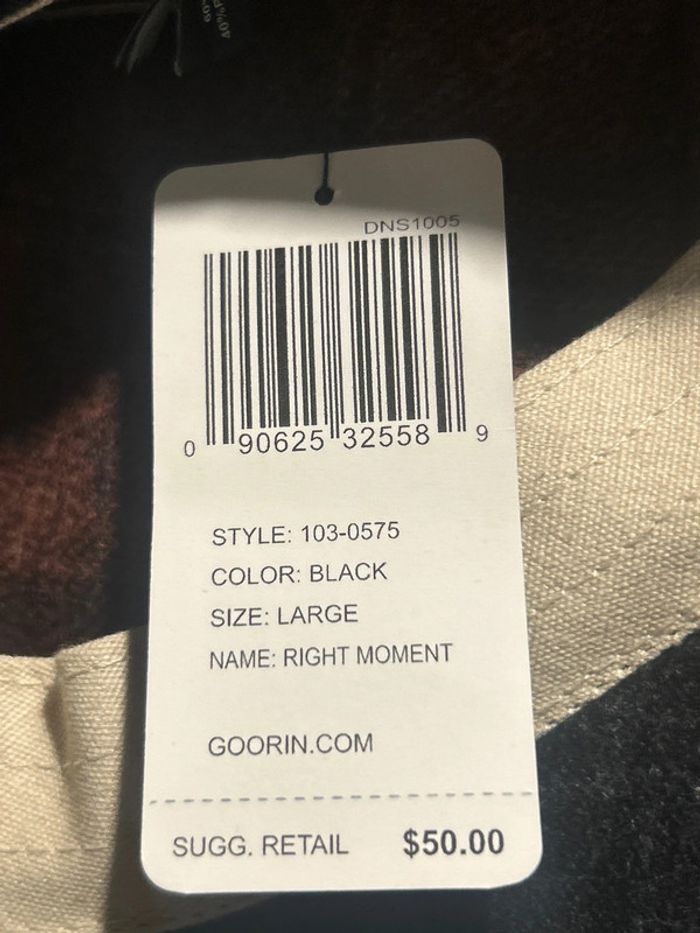 Casquette style béret Goorin bros taille L noir avec motif produit neuf jamais porté avec étiquette - photo numéro 6