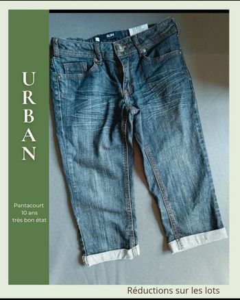 ☀️ Pantacourt Jean Slim – Denim Style ☀️