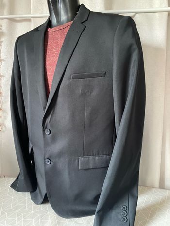 Veste noire costume portée une fois coupe slim fit 56 kiabi