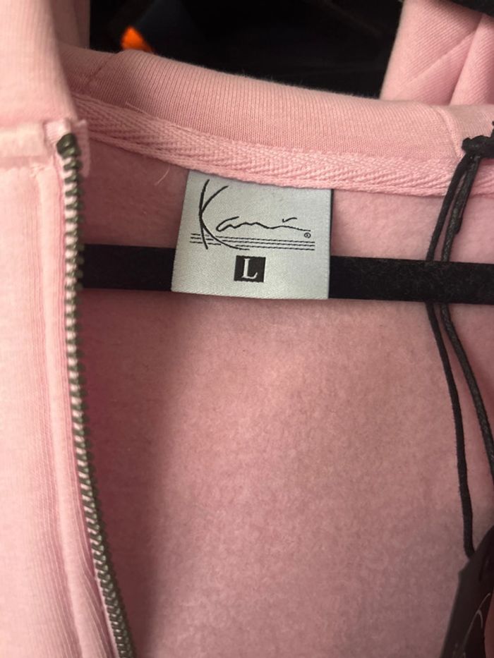 Sweat à capuche zippé rose Karl Kani - photo numéro 5