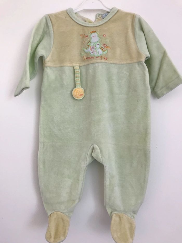 Lot 7 pyjamas velours 1 pièce bébé garçon 3 mois - photo numéro 5