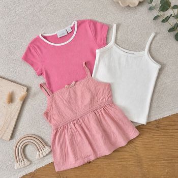 Lot de 3 hauts fille - 4 ans - 100% coton