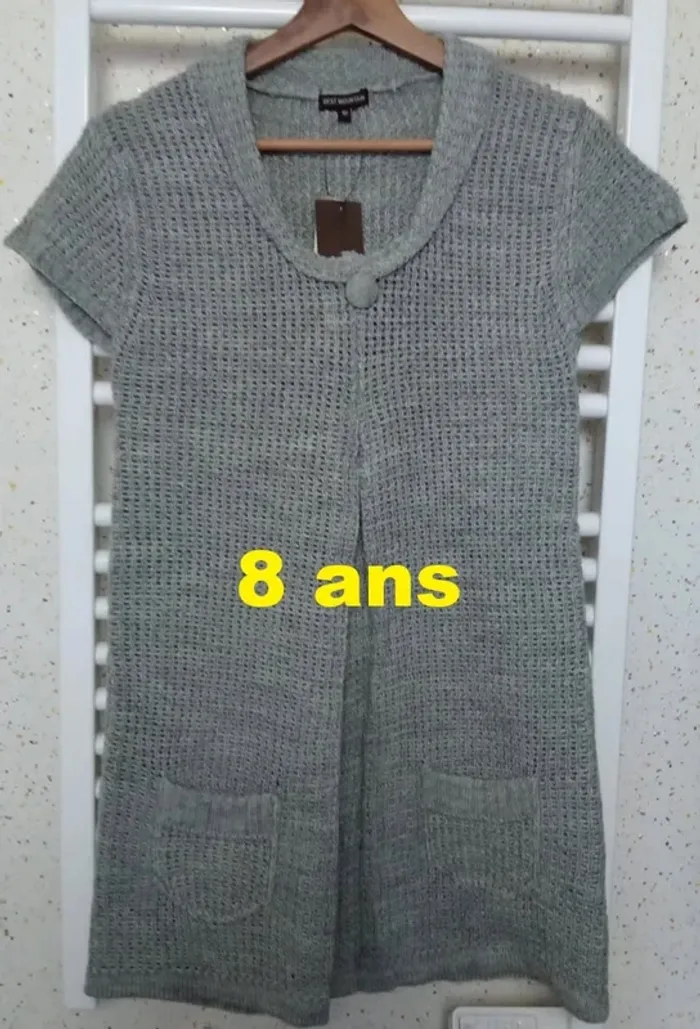 Robe / pull long gris Best Mountain Taille 8 ans