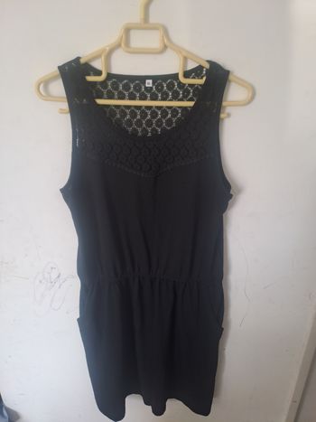 Robe légère noir effet dentelle XL