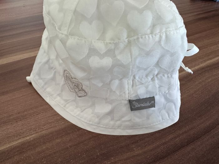 Chapeau pour bebe blanc 5-6 mois - bapteme ou occasions - sterntaler - photo numéro 4