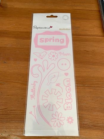 Planche stickers autocollants coeur fleur rose Papermania