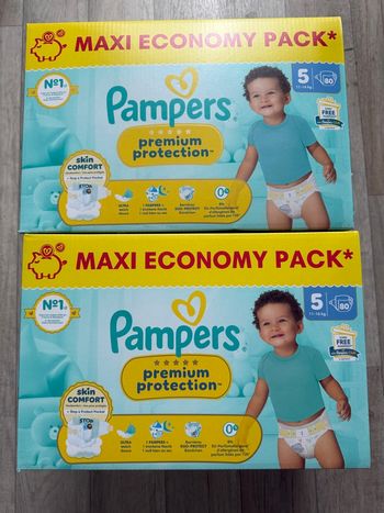 Lot de 2 maxi pack Pampers premium taille 5