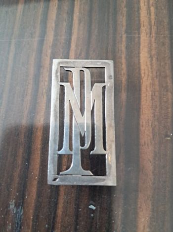 Grand monogramme en argent art déco PM ou MP