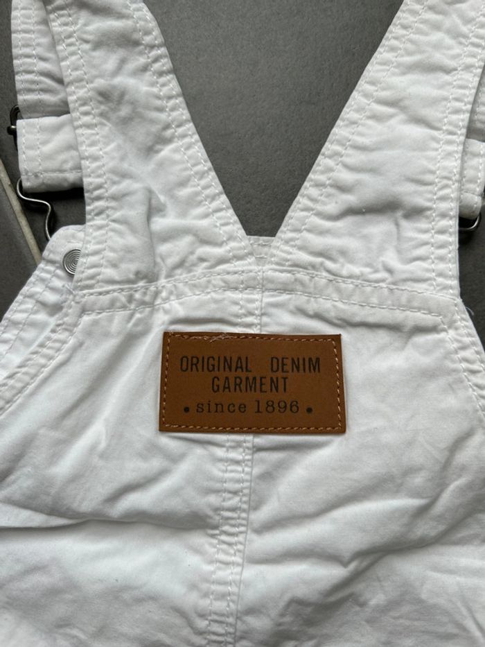 Ensemble 2 articles: salopette blanche et t-shirt col tunisien turquoise bébé garçon - photo numéro 14