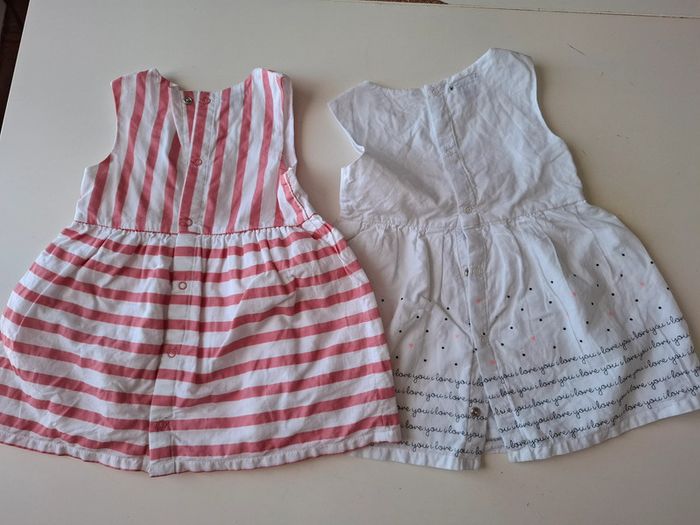 Lot de 2 robes Kiabi légères taille 12 mois - photo numéro 2
