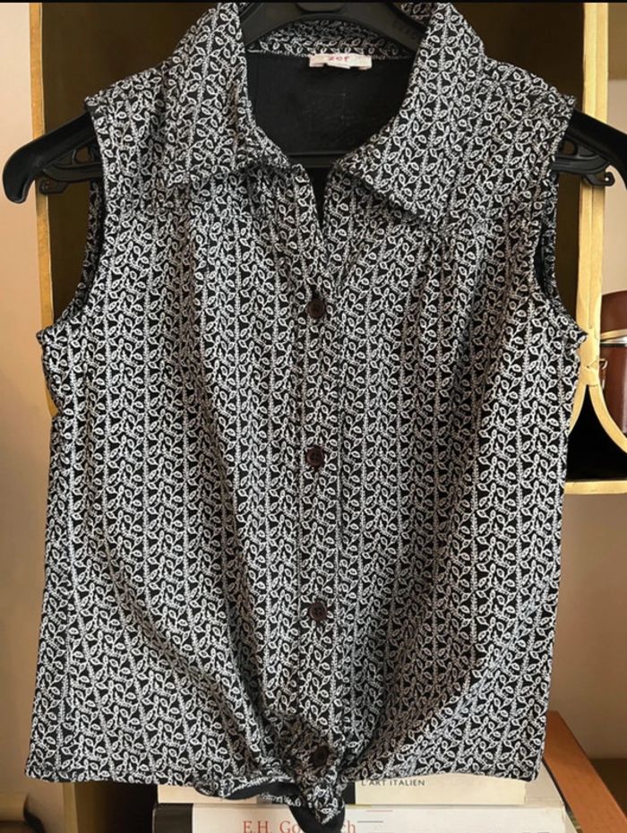 Chemise sans manches motif floral fermeture nœud 6 ans - Zef - photo numéro 2