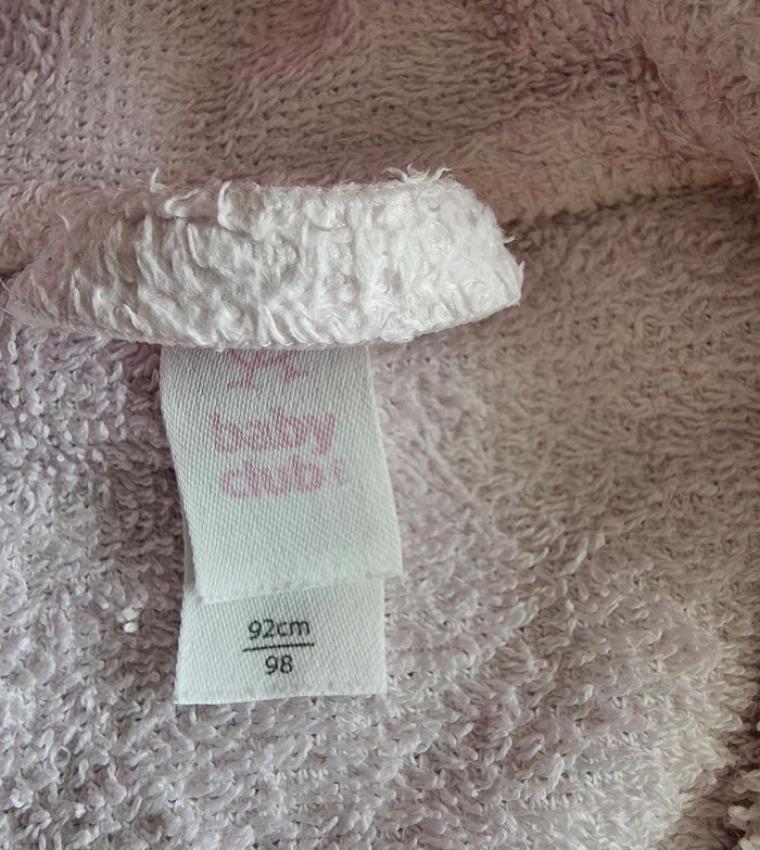 C&A Baby Club Peignoir Lapin Éponge Rose Bon état 2-3 ans 92-98 cm - photo numéro 6