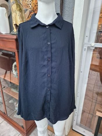 Chemise manches longues bleu marine taille 40 - LH (Ange)