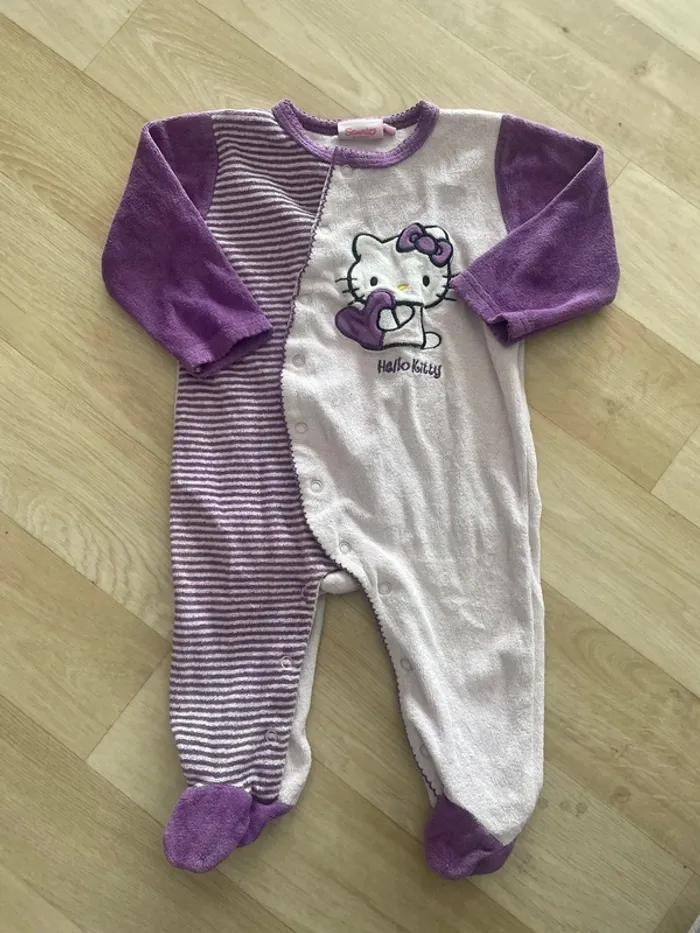 Lot 5 pyjama velours fille 6 mois - photo numéro 6