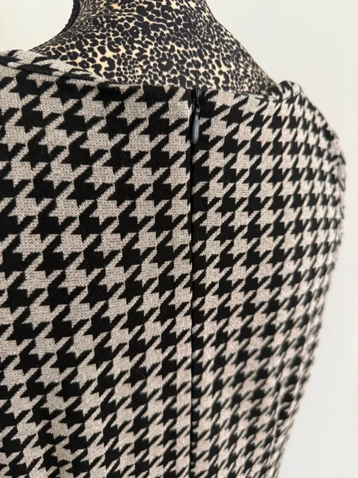 Robe sans manches Nuna Lie T. L - Motif pied-de-poule - photo numéro 5