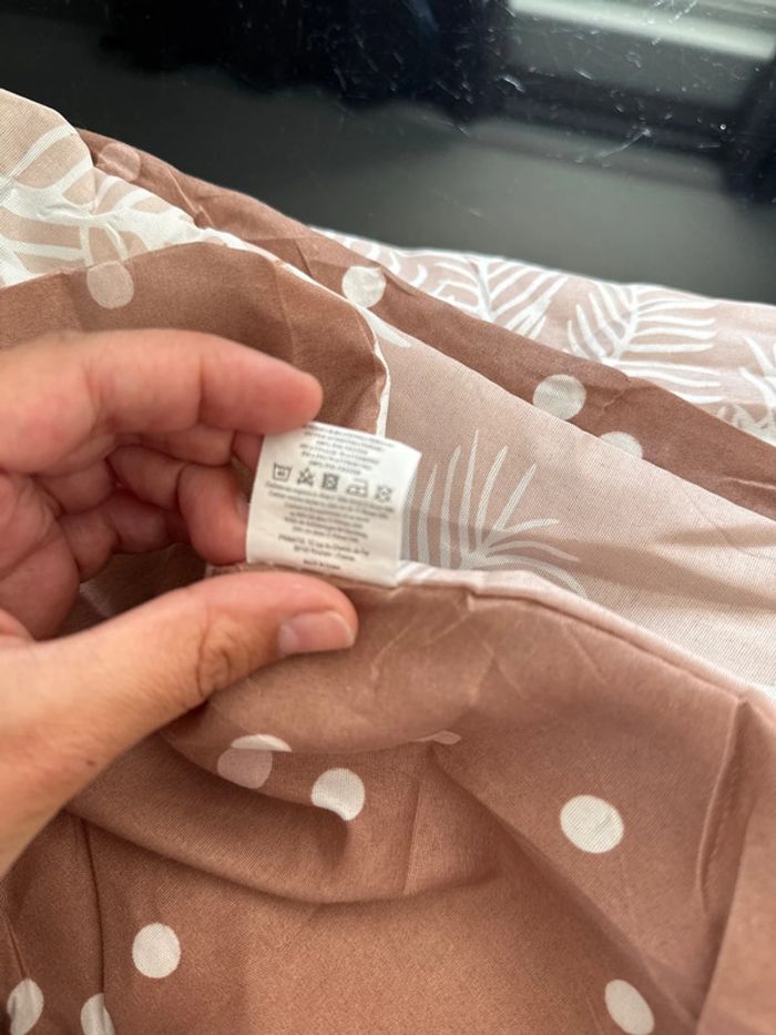 💤ensemble couverture légère imprimé + par-dessus taie d’oreiller - carré d’azur- neuf - photo numéro 5