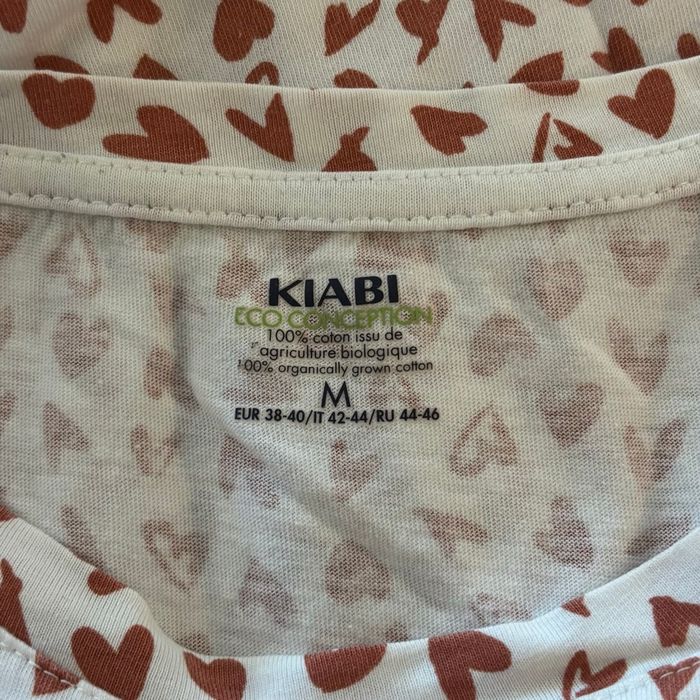 T-shirt blanc à petits cœurs oranges - photo numéro 3