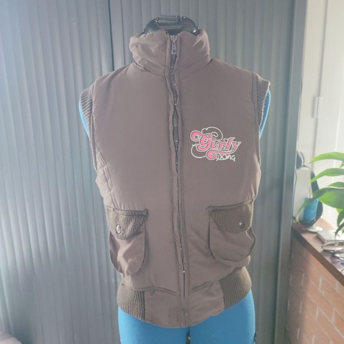 Doudoune sans manches marron KMG doublé polaire 12 ans