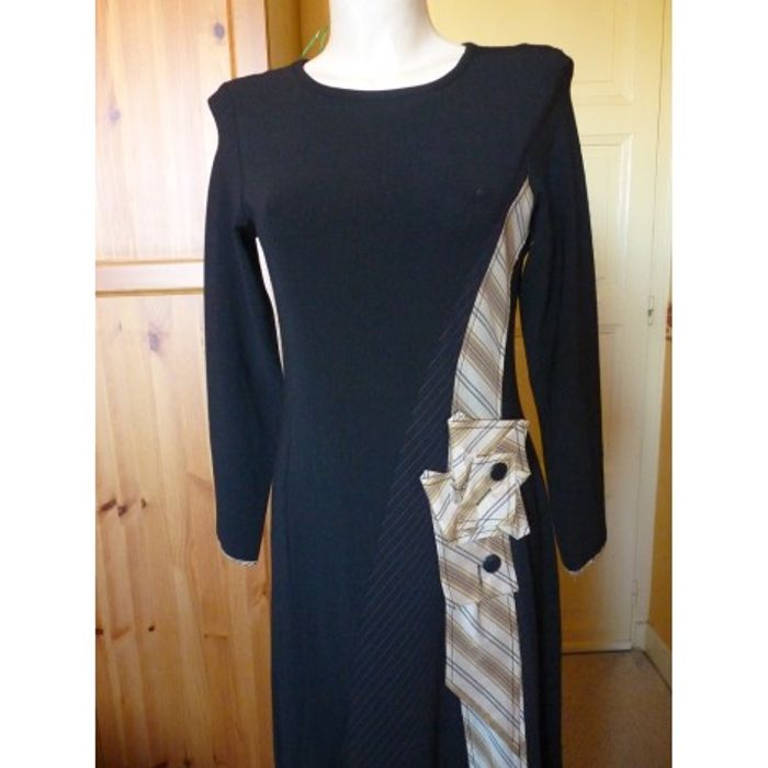 ROBE MI-LONGUE Bleu Blanc Rouge - Taille 40 - photo numéro 2