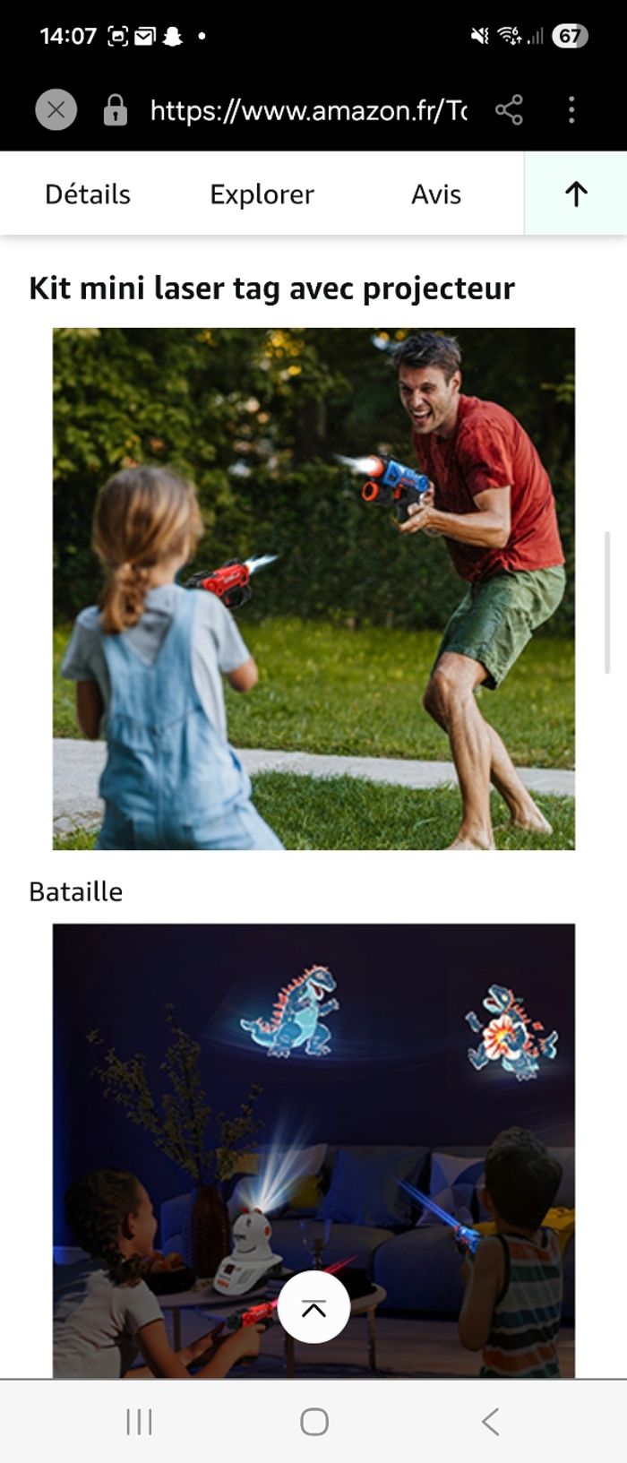 Pistolet laser avec projecteur - photo numéro 6