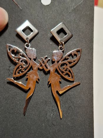 Magnifique boucle d oreille femme Fée clochette neuve 