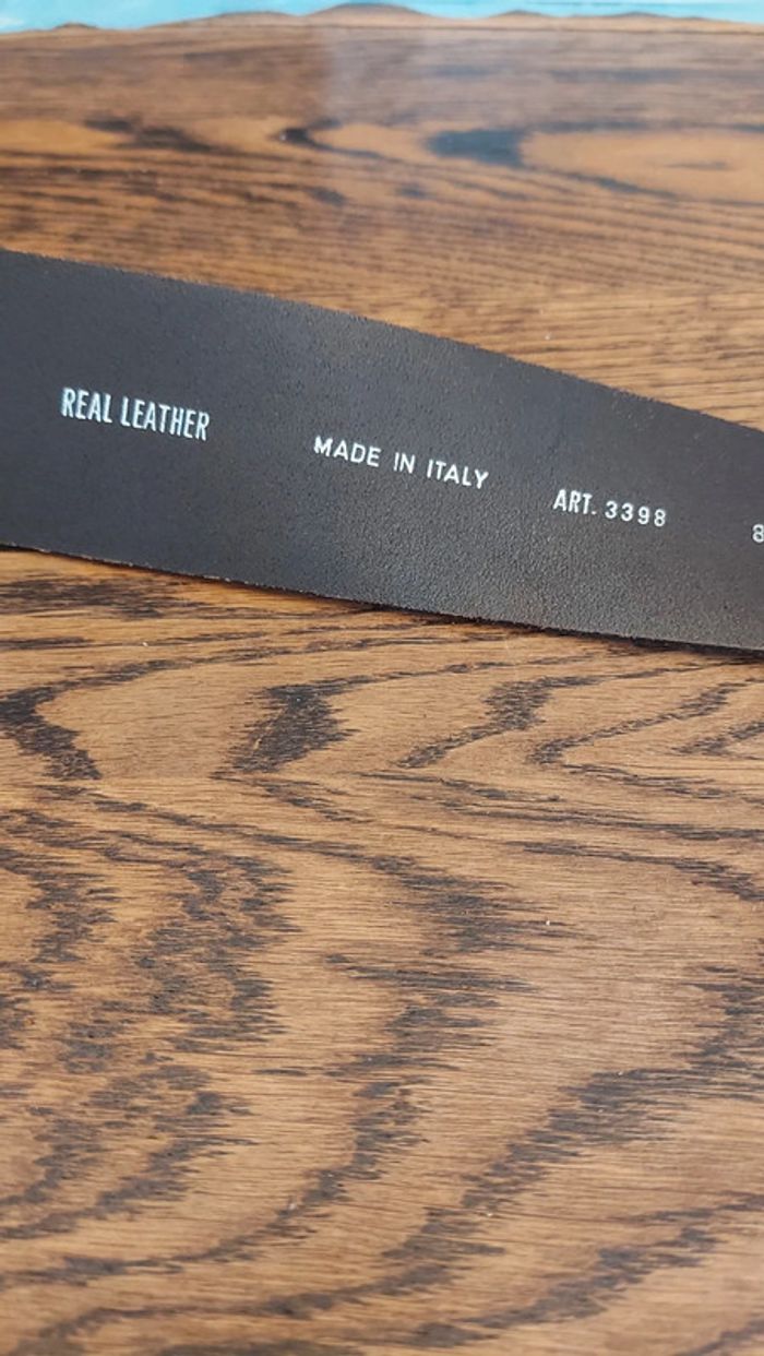 Ceinture en cuir Marron made in Italy 85cm - photo numéro 8